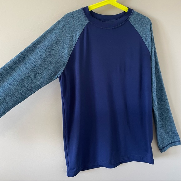 Joe Fresh Kid Boys Active Long Sleeve baseball T-Shirt - Blue - Picture 3 of 5